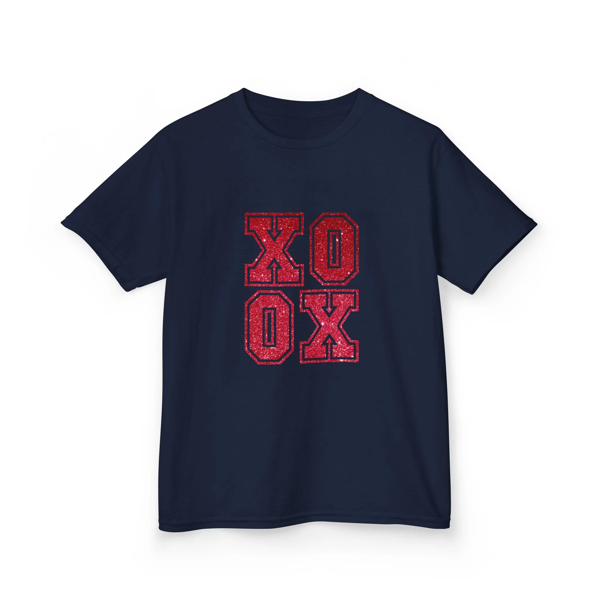 Red Varsity XOXO Kids Tee | Love Letter Graphic