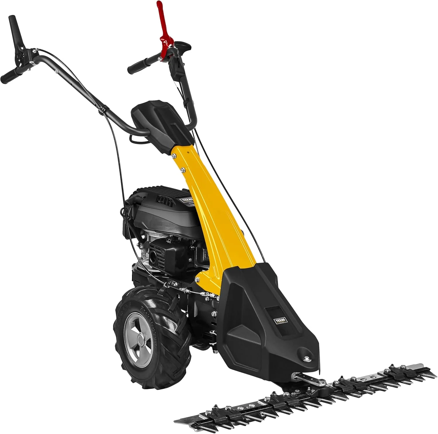 TEXAS Profi Benzin Balkenmäher CB8750 196 cm³ fűkasza magasfűnyíró meghajtással | 5,7 LE | 4200 W | vágásszélesség 870 mm | 4 ütemű motor | kereskedelmi használatra alkalmas