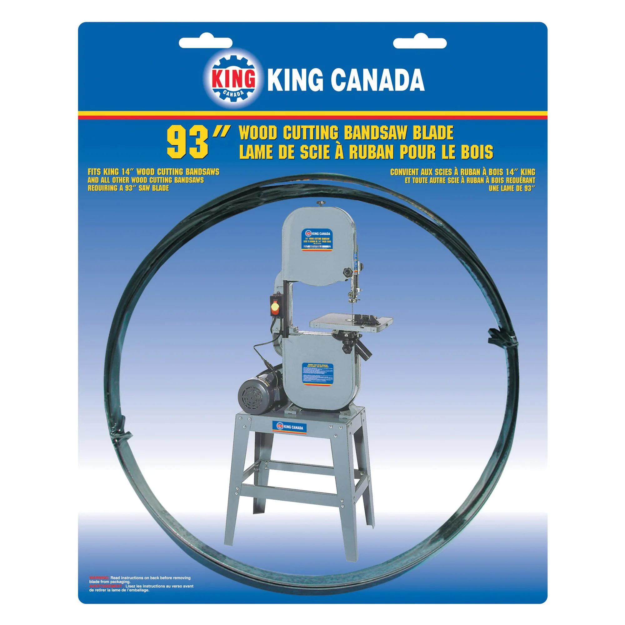 King Canada KBB-1436-10  ~  Bandsaw Blades Wood 93 X .025 X 3/16 X 10T