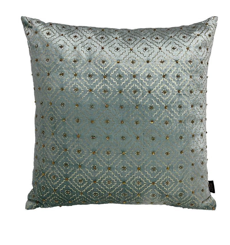 Light Blue Luxury Crystal Pillow