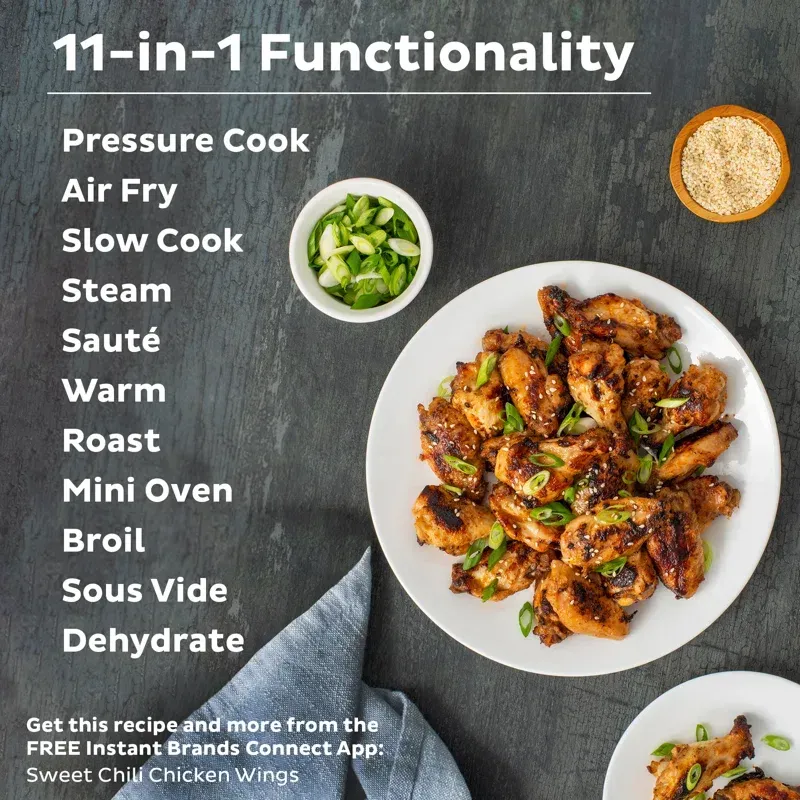 Instant Pot Duo Crisp 11 in 1 Air Fryer & Pressure Cooker, 8 Qt, Stainless Steel