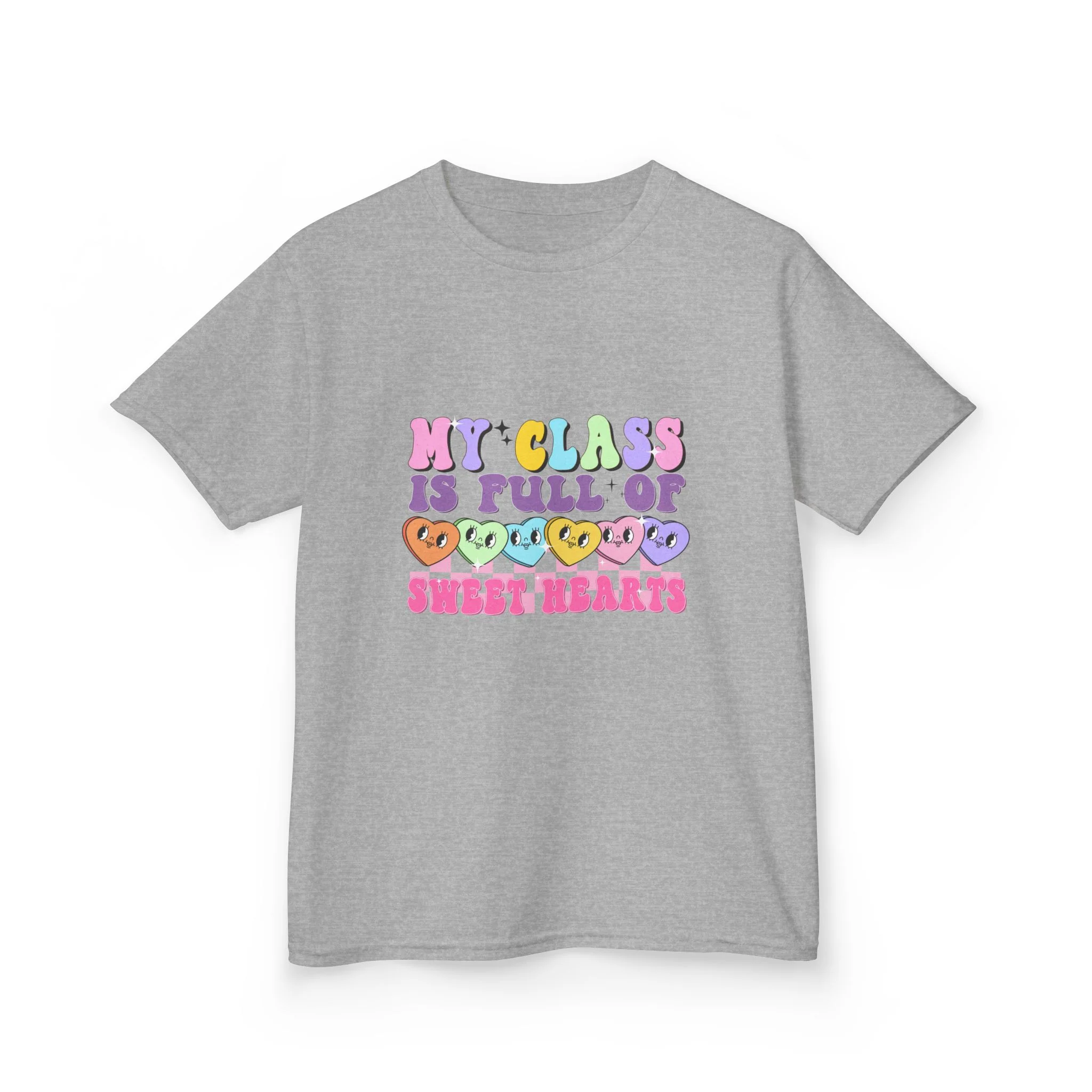 My Class Is Full of Sweet Hearts Kids Tee | Cute Emoji Classroom Shirt