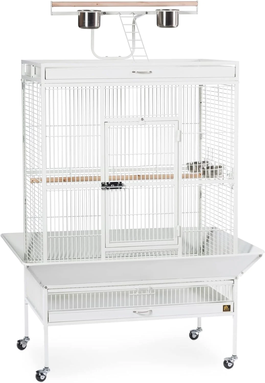 Pet Products Wrought Iron Select Bird Cage 3154C, Chalk White, 36-Inch by 24-Inch by 66-Inch