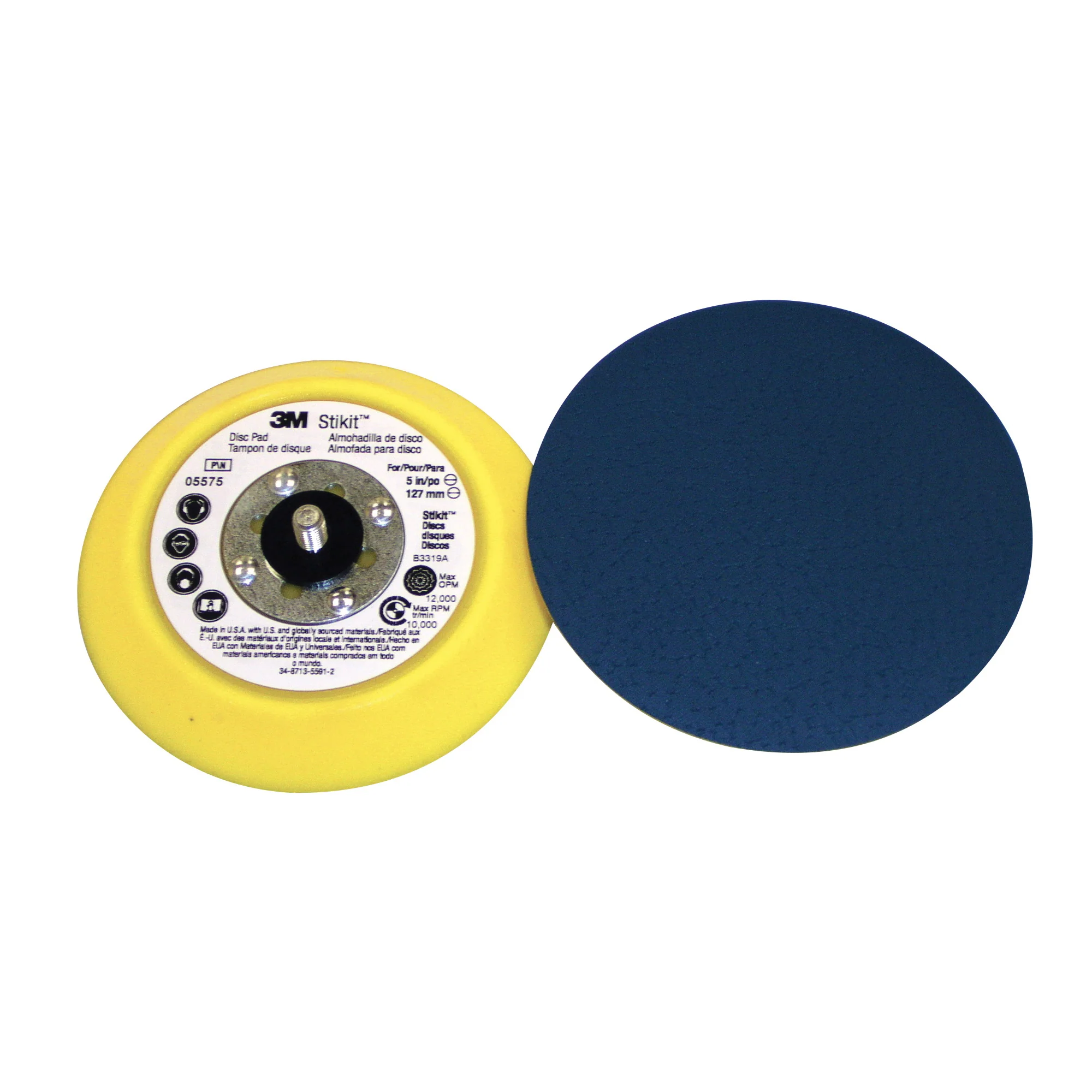 3M AB05575  ~  Stikit Disc Pad 05575 5 in x 3/4 in 5/16-24 Ext