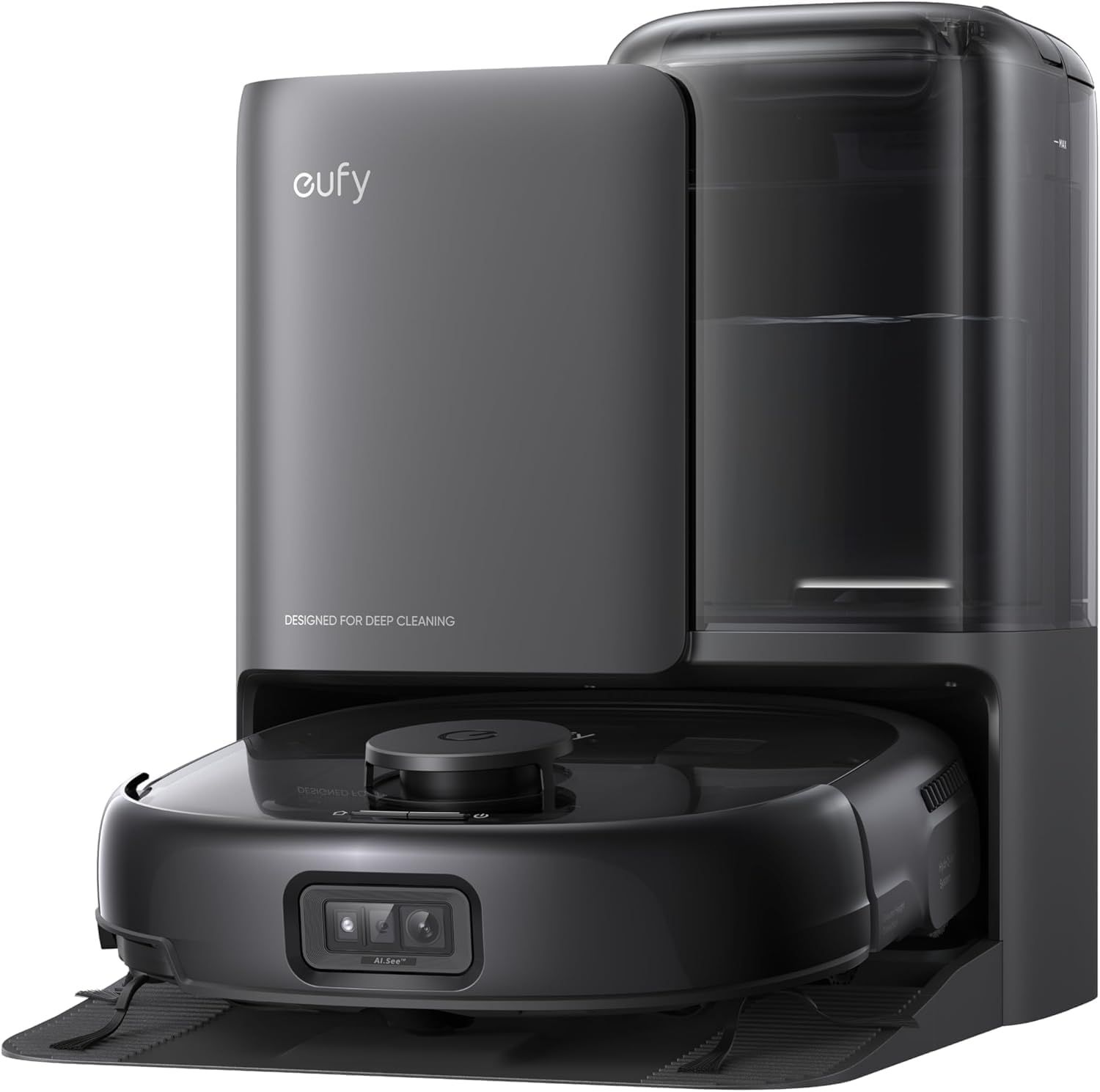 eufy E25 Omni Robot Vacuum & Mop with HydroJet, 20,000Pa Power, Tangle-Free, Precise Edge Cleaning, Smart Obstacle Avoidance, Auto Mop Maintenance, Self-Emptying & Refilling