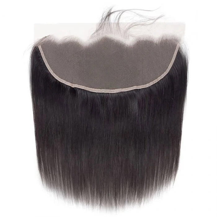 13x4 HD Transparent Lace Frontal Peruvian Straight Virgin Hair 100% Human Hair Closure 10-20 Inch