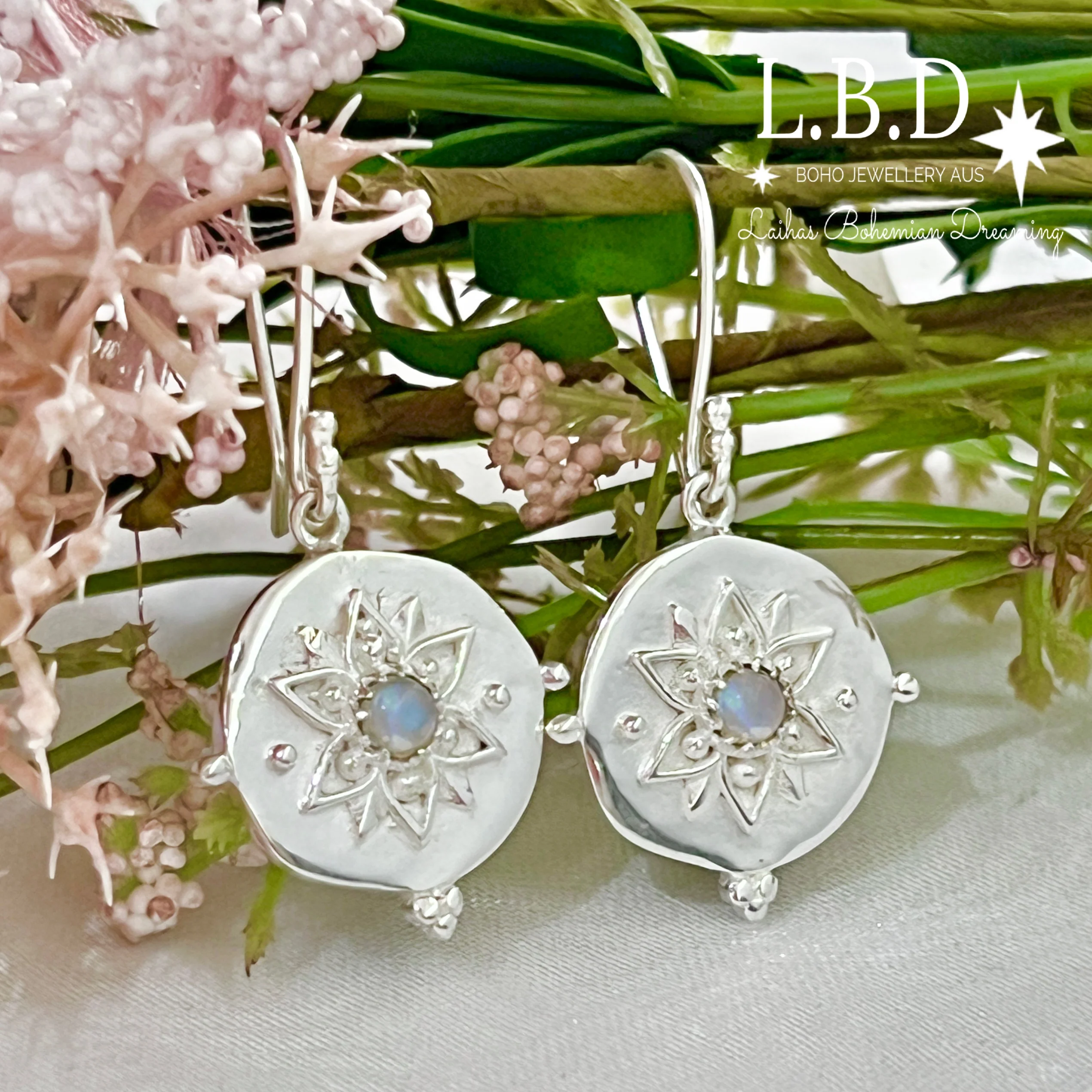 Laihas Large Vera May Moonstone Earrings