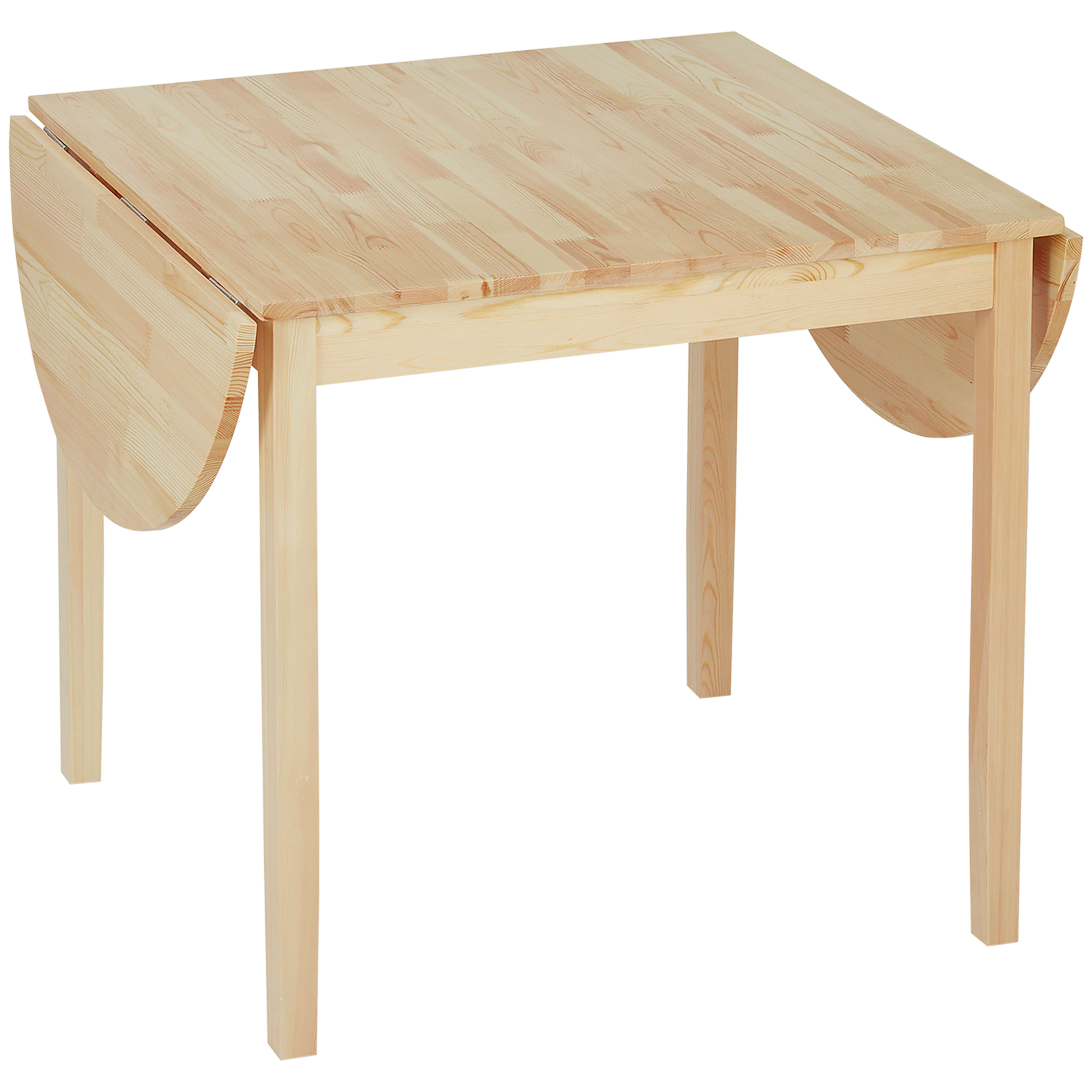 HOMCOM Opklapbare Houten Eettafel Keukentafel voor 6 Personen met Drop-Leaf-Design 140 x 70 x 75 cm Natuurhout