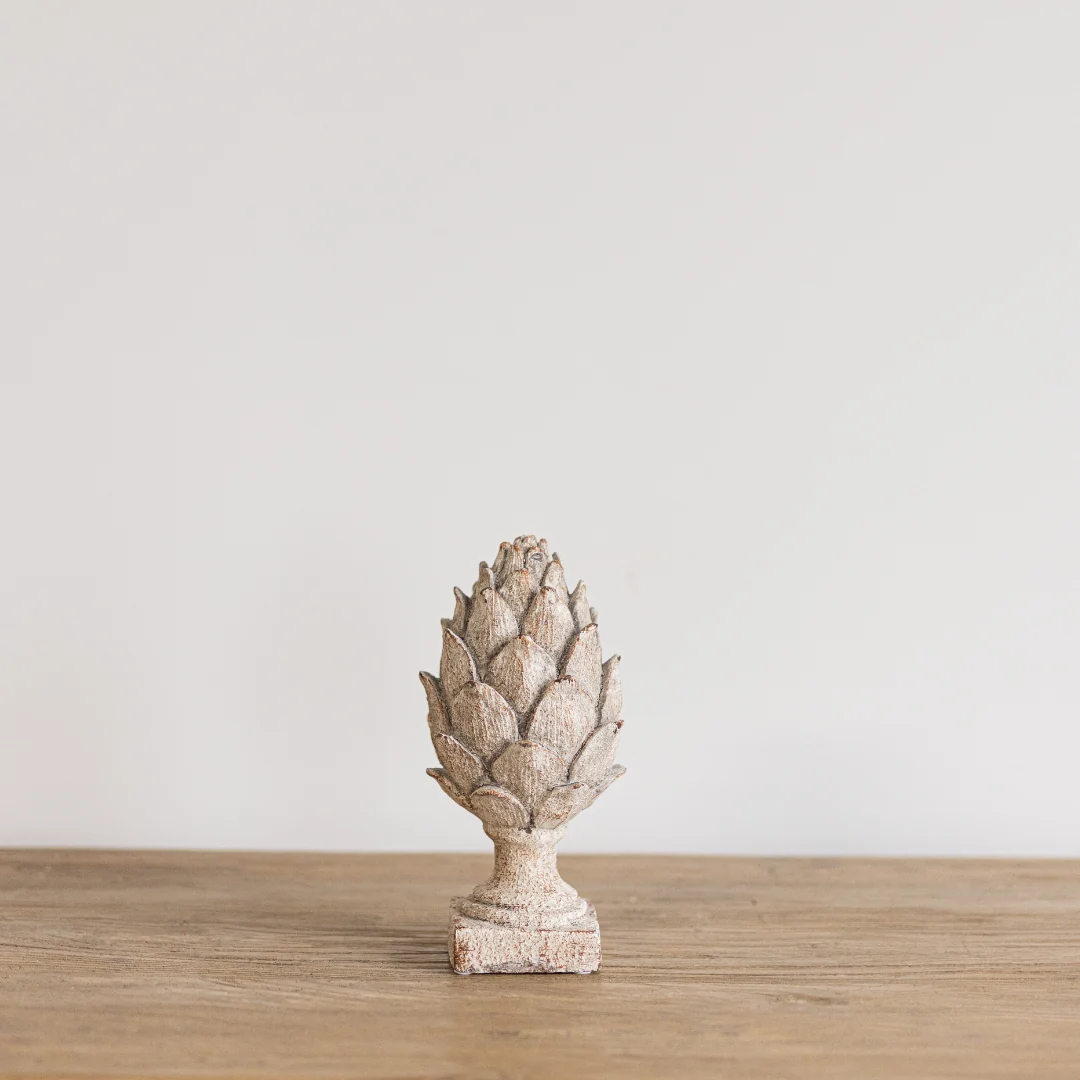 White Washed Artichoke Statue