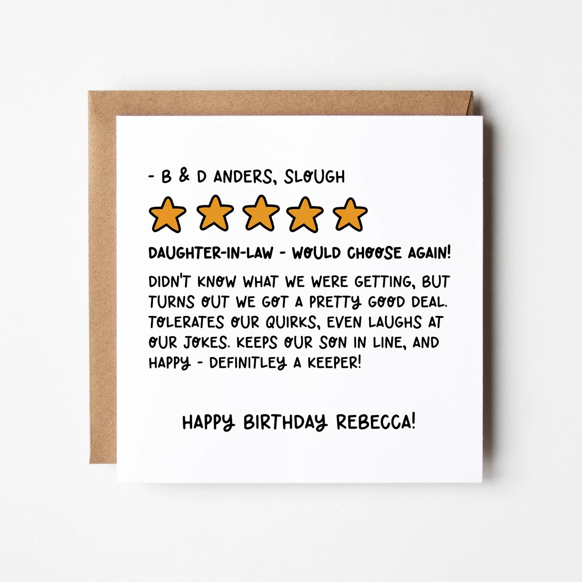 Daughter-In-Law Birthday Card a?�� Review Birthday Card for Daughter-in-Law a?�� Personalised Birthday Card for Daughter a?�� Funny Birthday Card a?��