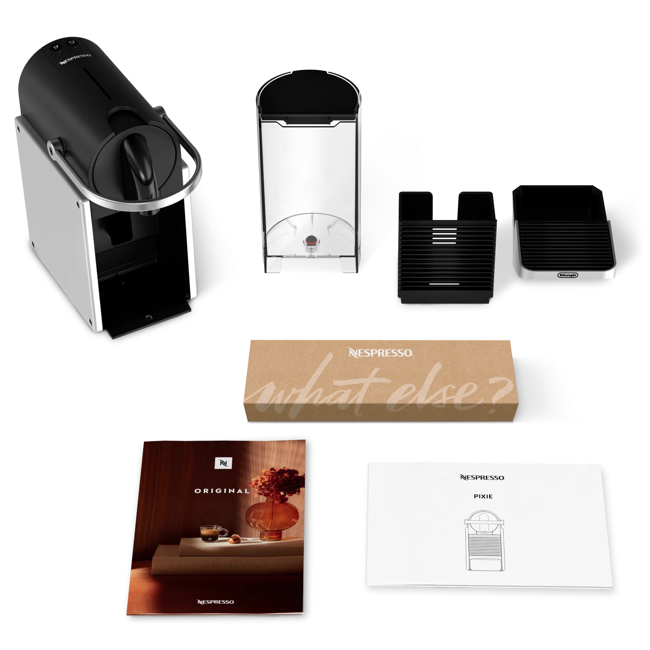 De'Longhi Nespresso Koffiemachine Pixie Silver