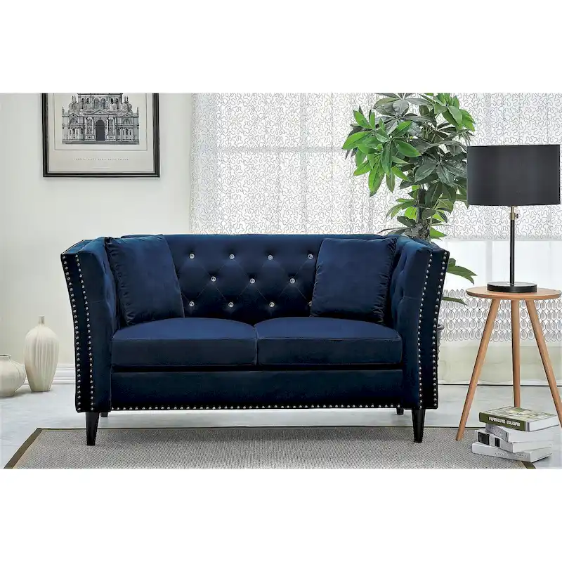Gracewood Hollow Sukikim Velvet Loveseat
