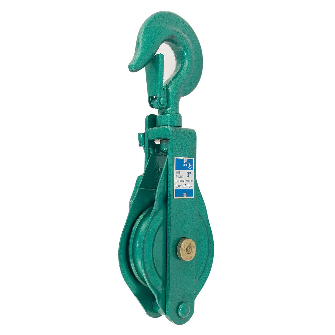 Jet 130108  ~  8 Inch Single Sheave Painted Snatch Block