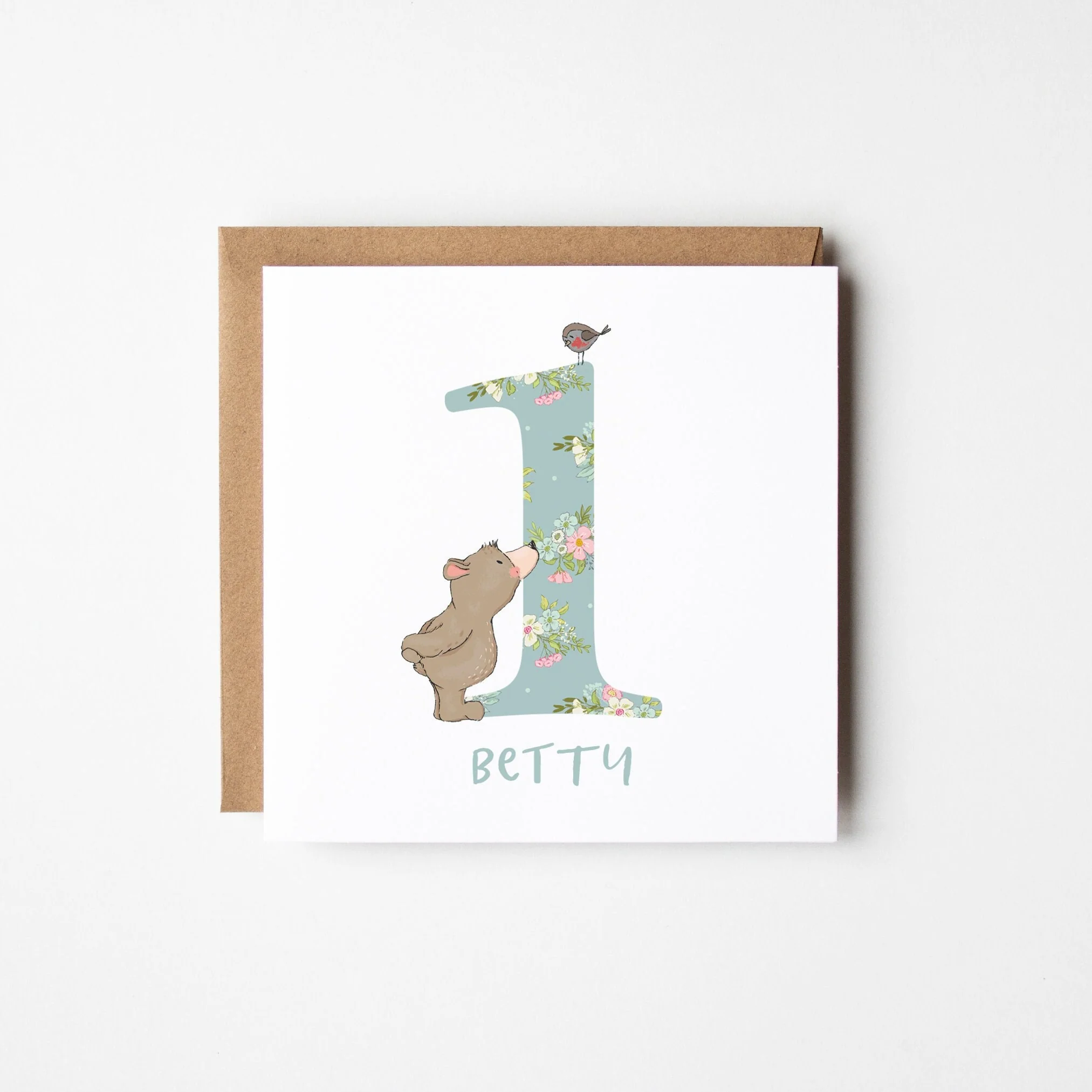 Bear��s Personalised 1st Birthday Card ? First Birthday Card ? 1st Birthday Card ? 1st Birthday Boy ? 1st Birthday Girl