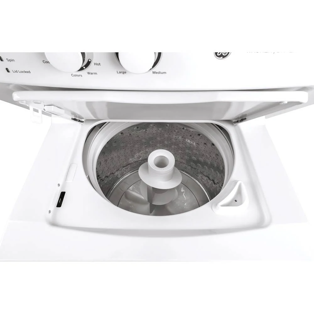 Laundry Center 2025 with 3.8 cubic foot (approx. 108 liters) top-loading washing machine and 5.9 cubic foot (approx. 167 liters) electric dryer – White