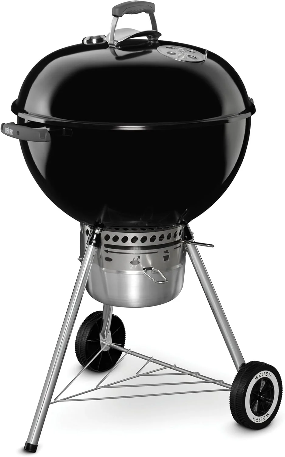 Weber Original Kettle Premium Charcoal Grill, 22-Inch, Black Outdoor BBQ Grill with Built‑In
