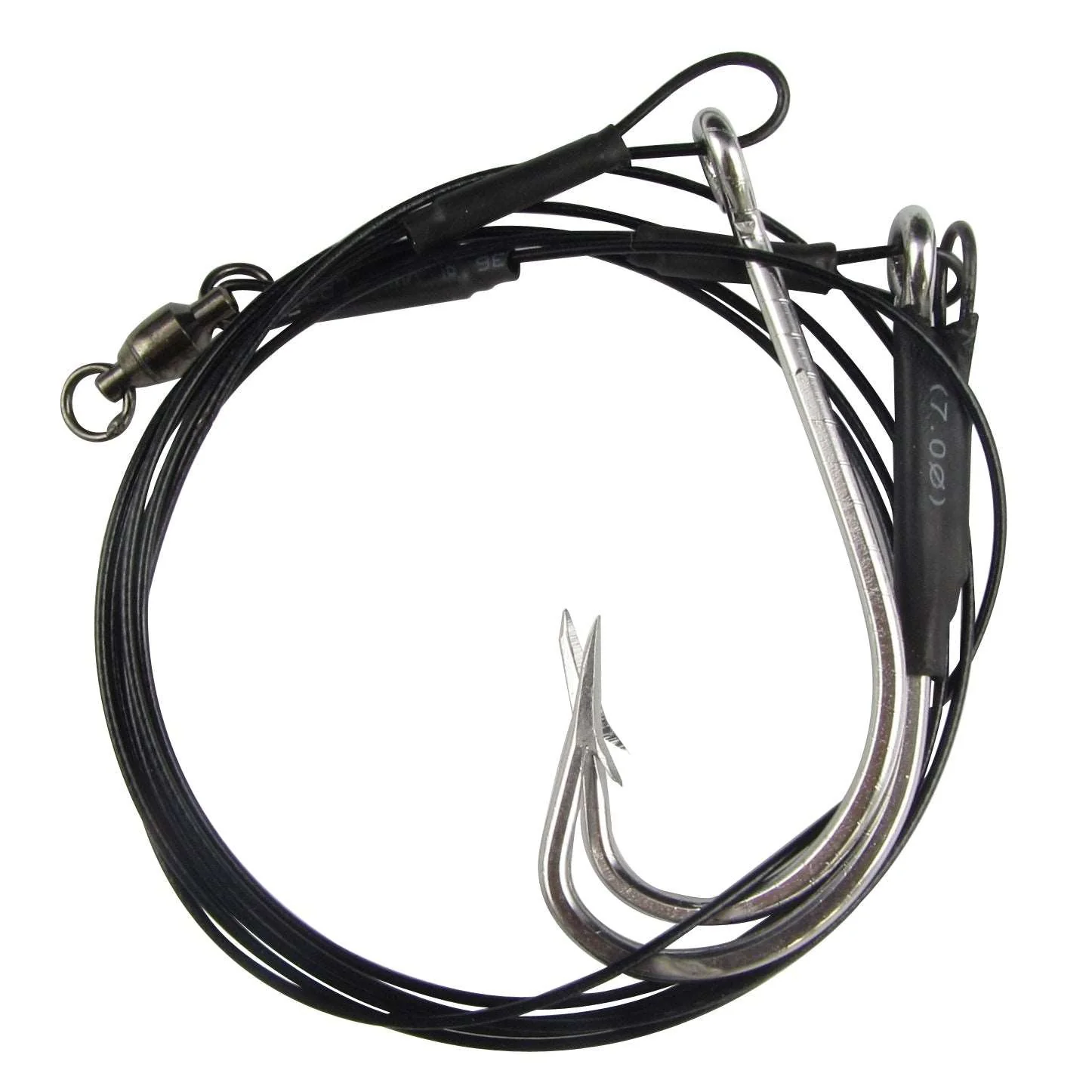 2 X Custom Design Shark Rig 8/0.10/0, 12/0 Stainless steel Twin Hook WireTrace Fishing Tackle