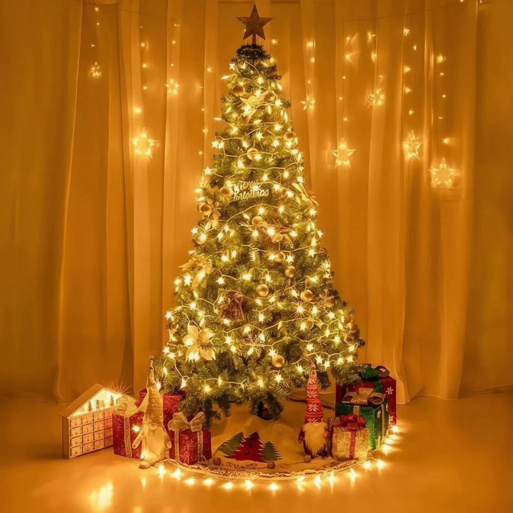 PARTYFLARE – LED-Lichtketting met warm licht & kleurrijke fonkeling
