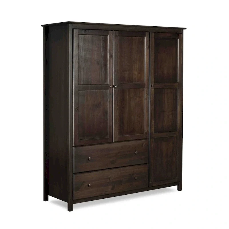 Grain Wood Furniture Shaker Wood 3-door Armoire - 60x72x22