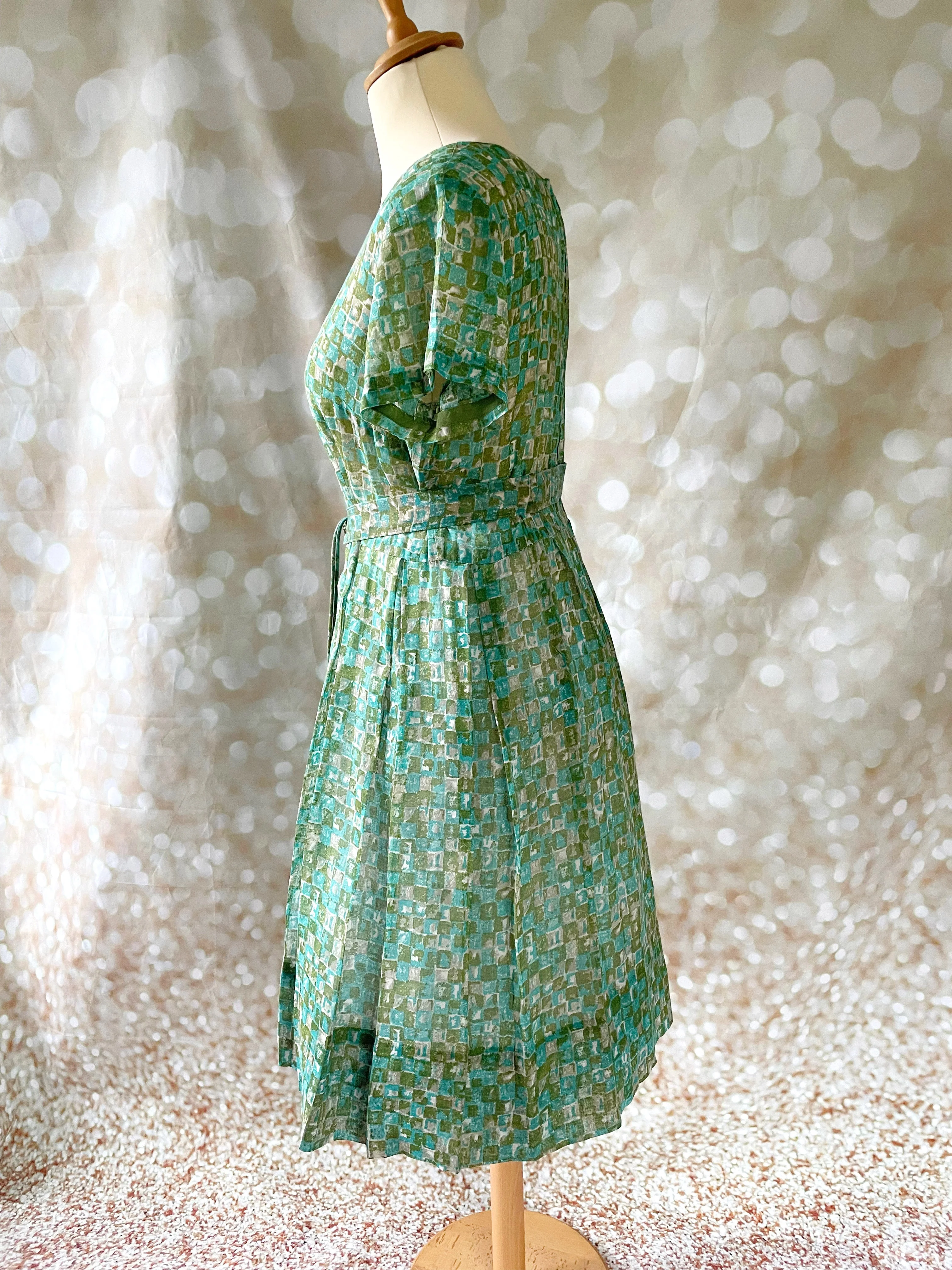 1960s Mosaic Sheer Dress