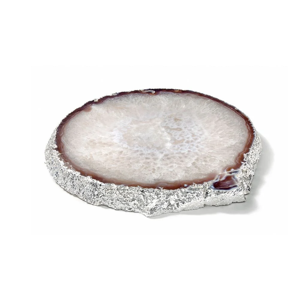 Travessa Platter, Natural Agate - Silver