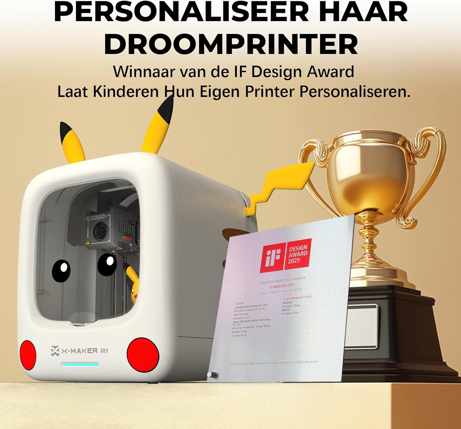 KI-gestützter 3D-Drucker für Kinder, 3D-Drucker mit 8 PLA-Filament-Set, KI Design-App, umfangreiche Sammlung an 3D-Spielzeugvorlagen,mit 16+ Mini-3D-Designmodulen, App-Steuerung