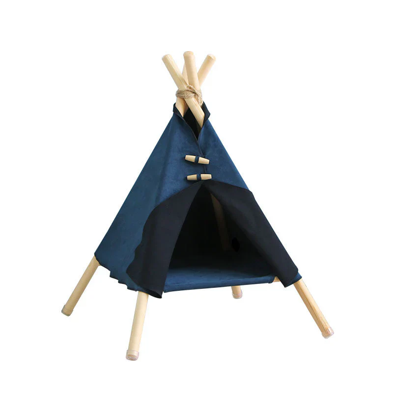 ZenNap – Elegante tenda in legno per gatti e cani di piccola taglia