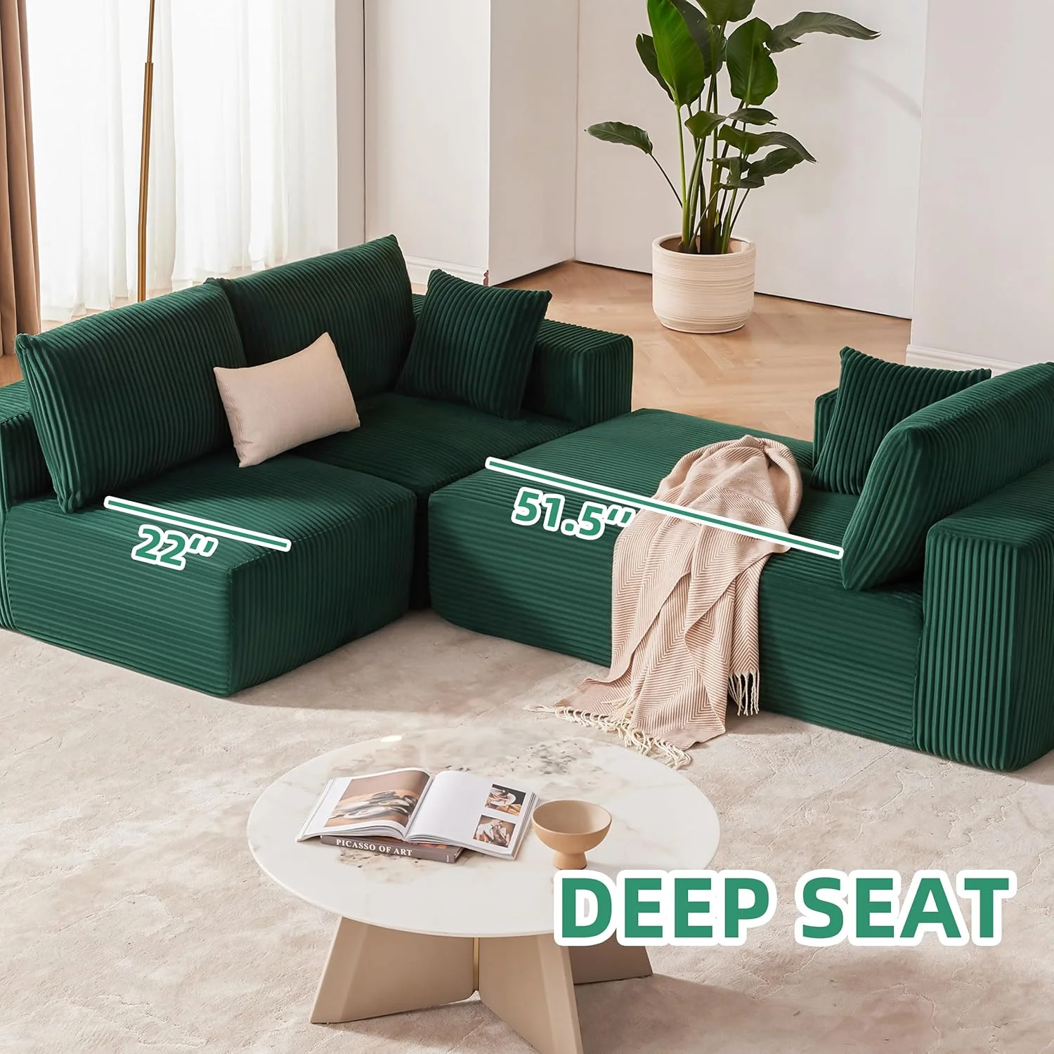 108 Modular Sectional Sofa Cloud Sectional Couch Modern Modular L-Shape Sofa Couch