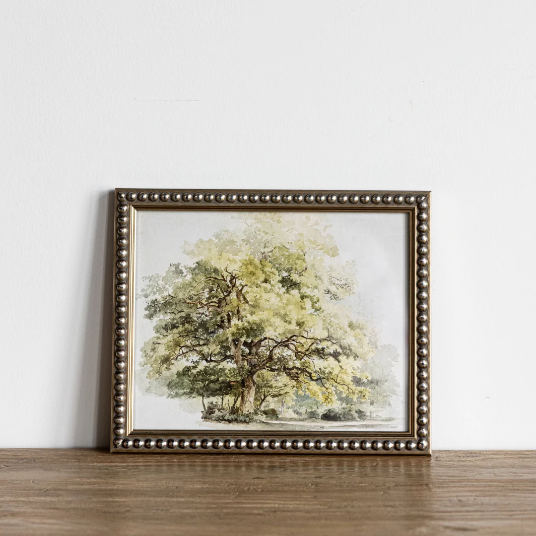 Vintage Watercolor Tree of Life Framed Art