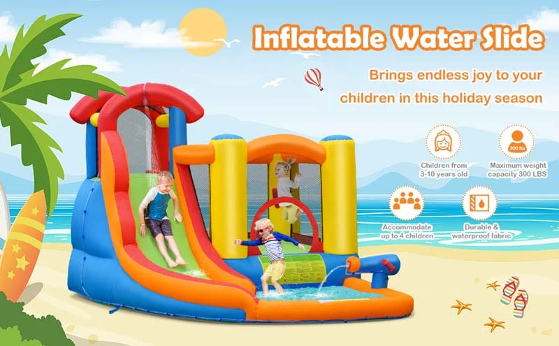 Eletriclife Kid Inflatable Bounce House Water Slide Castle with Blower