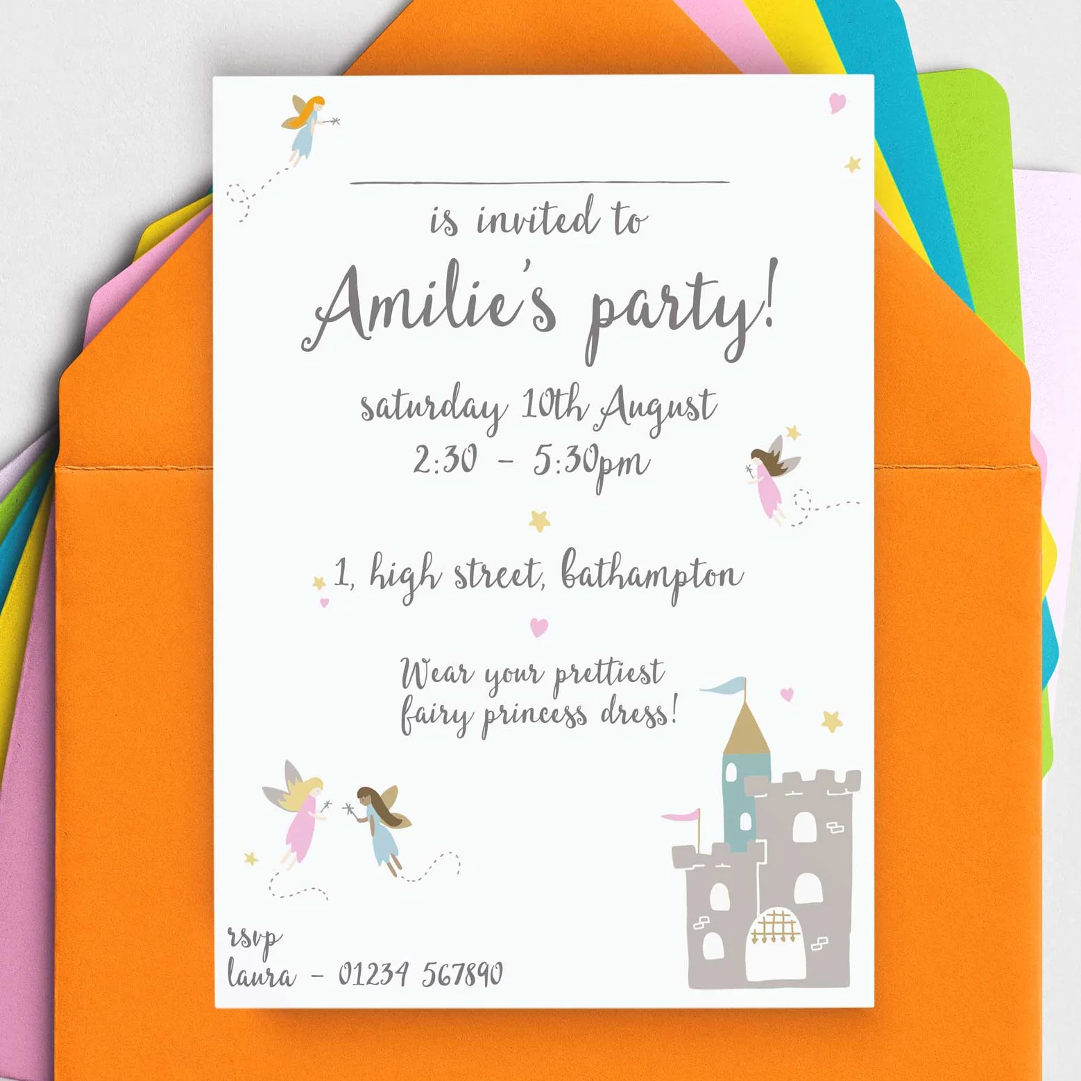 Fairy Castle Party Invitations