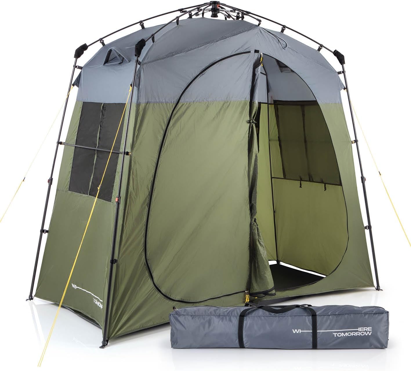 LUMALAND Premium Duschzelt | Toilettenzelt für Indoor & Outdoor | Mobiles Umkleidezelt & Lagerzelt | Zelt für Tierfotografie | Ideal zum Campen, Festival & zum Angeln | Wasserdicht & Windfest