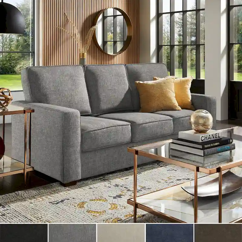 Roros Fabric Upholstered Square Arm Sofa by iNSPIRE Q Classic