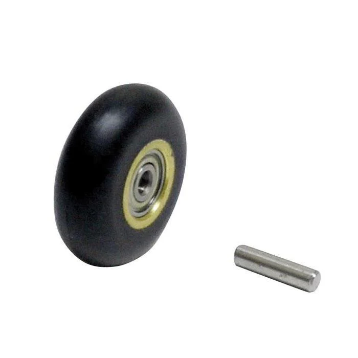 Dynabrade 11080  ~  Contact Wheel Assembly 1 Inch Diameter X 3/8 W X 3/8 I.D. Round Radiused Face 70 Duro Rubber