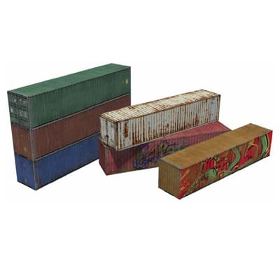 Shipping Containers (6 x 40ft �C 2 with graffiti)