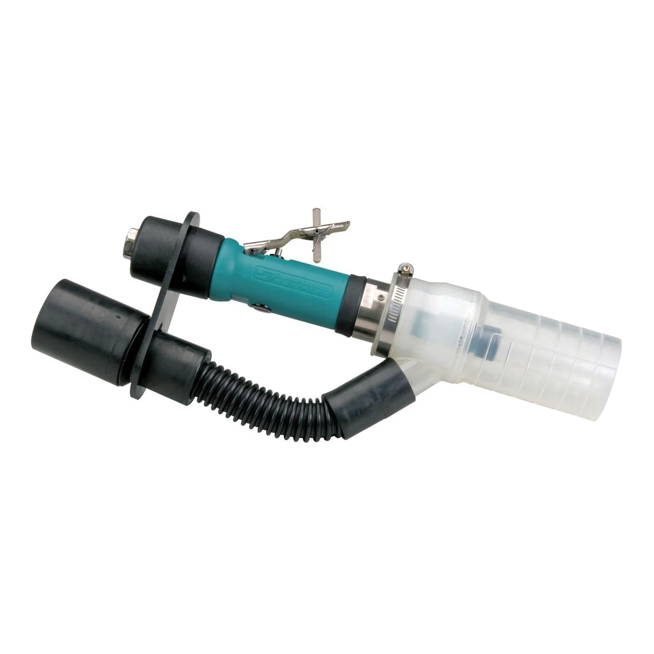Dynabrade 56751  ~  .4 Hp Straight-Line Die Grinder Central Vacuum 5000 Rpm Planetary-Geared Rear Exhaust 1/4 Inch & 6 mm Collets Extended Muffler