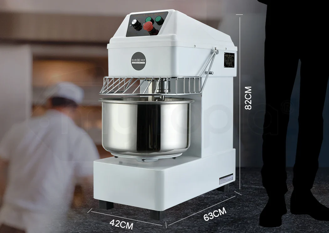 EUROCHEF 20L Spirál dagasztógép Kereskedelmi felhasználású pékségi dagasztó literes kicsi