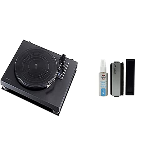 Teac TN 180BT A3/B giradischi HiFi con trasmettitore Bluetooth per altoparlanti e cuffie, Nero & Meliconi Vinyl – Kit di pulizia professionale per tutti i tipi di dischi, colore: argento : Elettronica