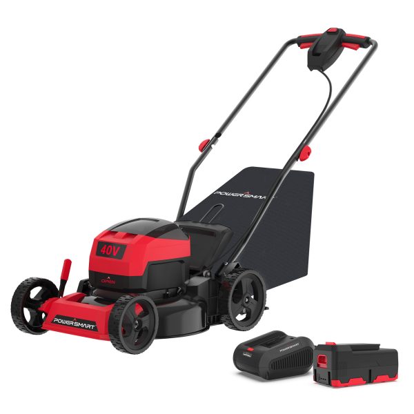 40V 17-inch 3-in-1 Cordless Brushless Walk Behind Push Lawn Mower W/4.0Ah Battery and Charger,PS76418AP