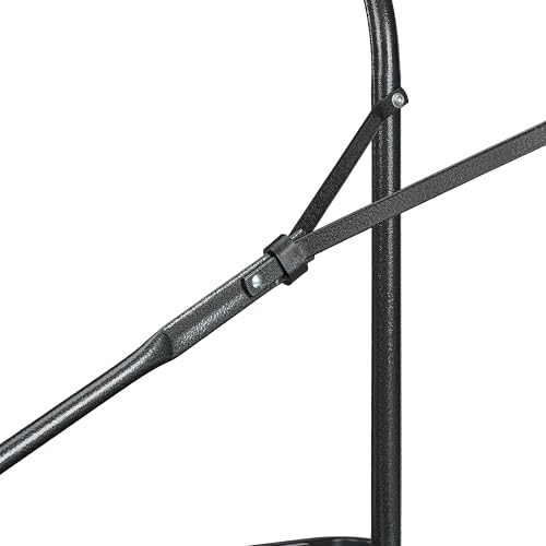 Relaxdays Tavolo da Birreria con Panche, Set da Giardino, Panchine e Tavolino 180 cm Pieghevoli, Aspetto Legno, Nero, Acciaio : Giardino e giardinaggio