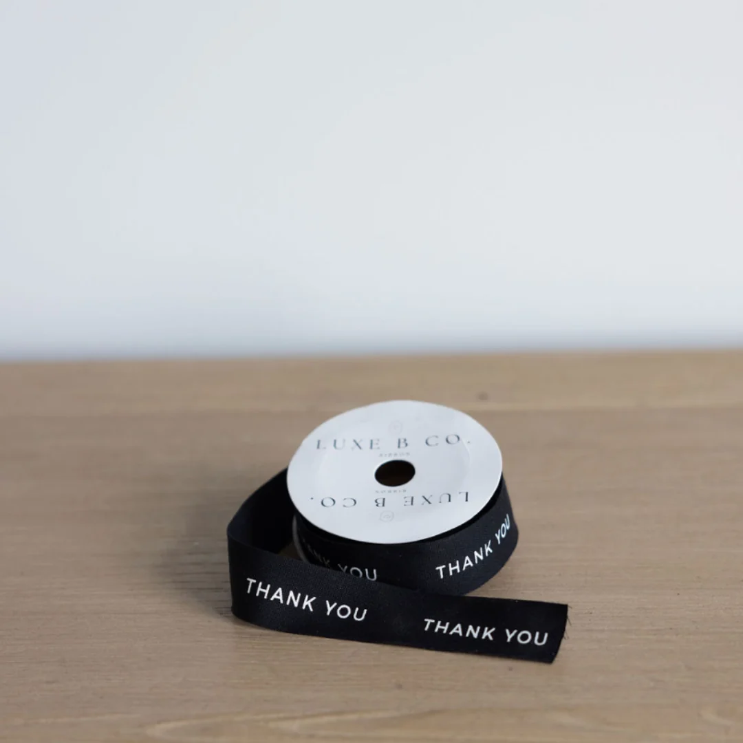 Thank You Ribbon Black