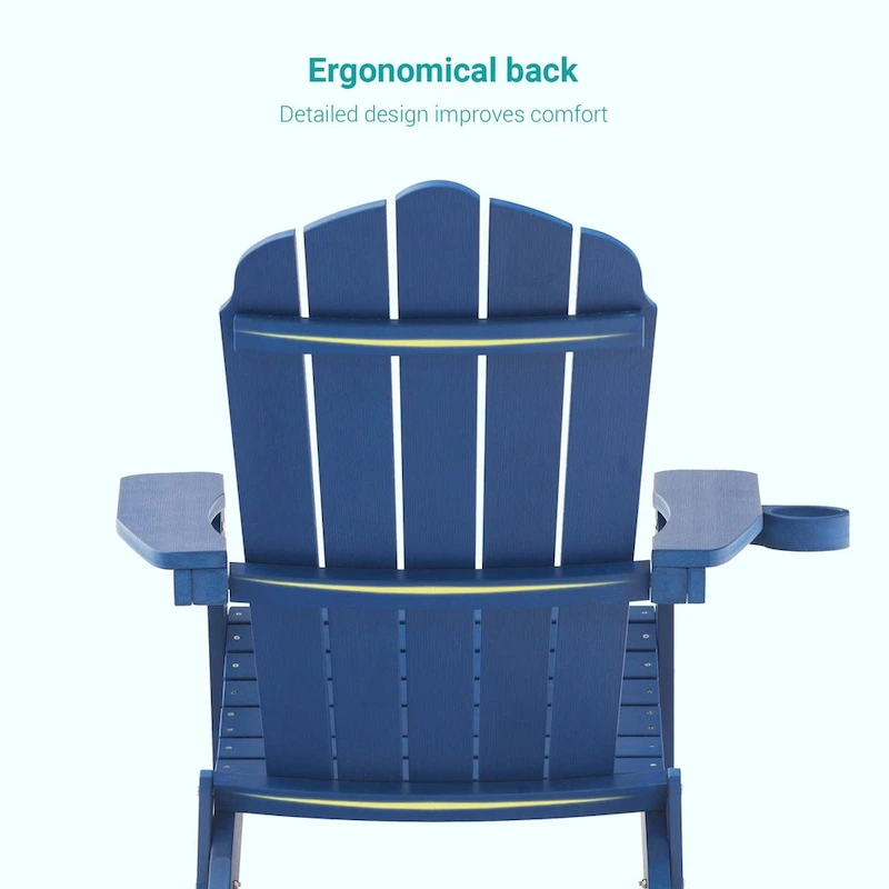 Bonosuki Set of 2 Folding Adirondack Chair Patio Fire Pit Chair