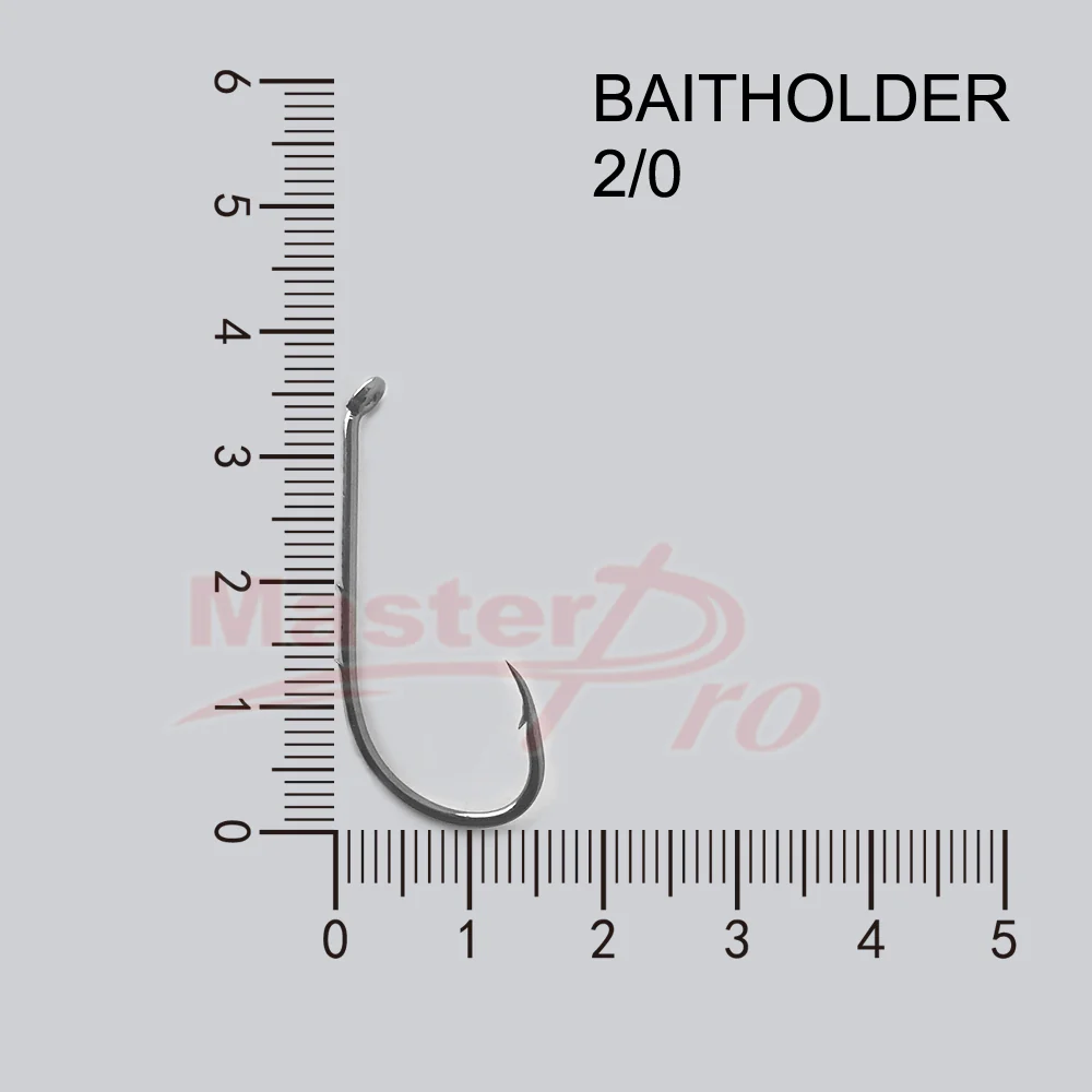 100 x 2/0 Chemically Sharpened Baitholder Hooks Fishing Tackle