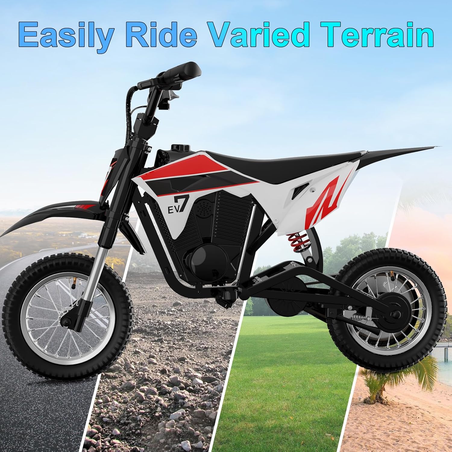 EVERCROSS EV12M Elektro Motorrad Kinder, Elektromotorrad mit 300W Motor, 8/12/25 KMH Geschwindigkeitsmodus, 15KM Lange Reichweite, 12 Zoll Luftreifen, Moto Cross für Kinder von 3–12 Jahren