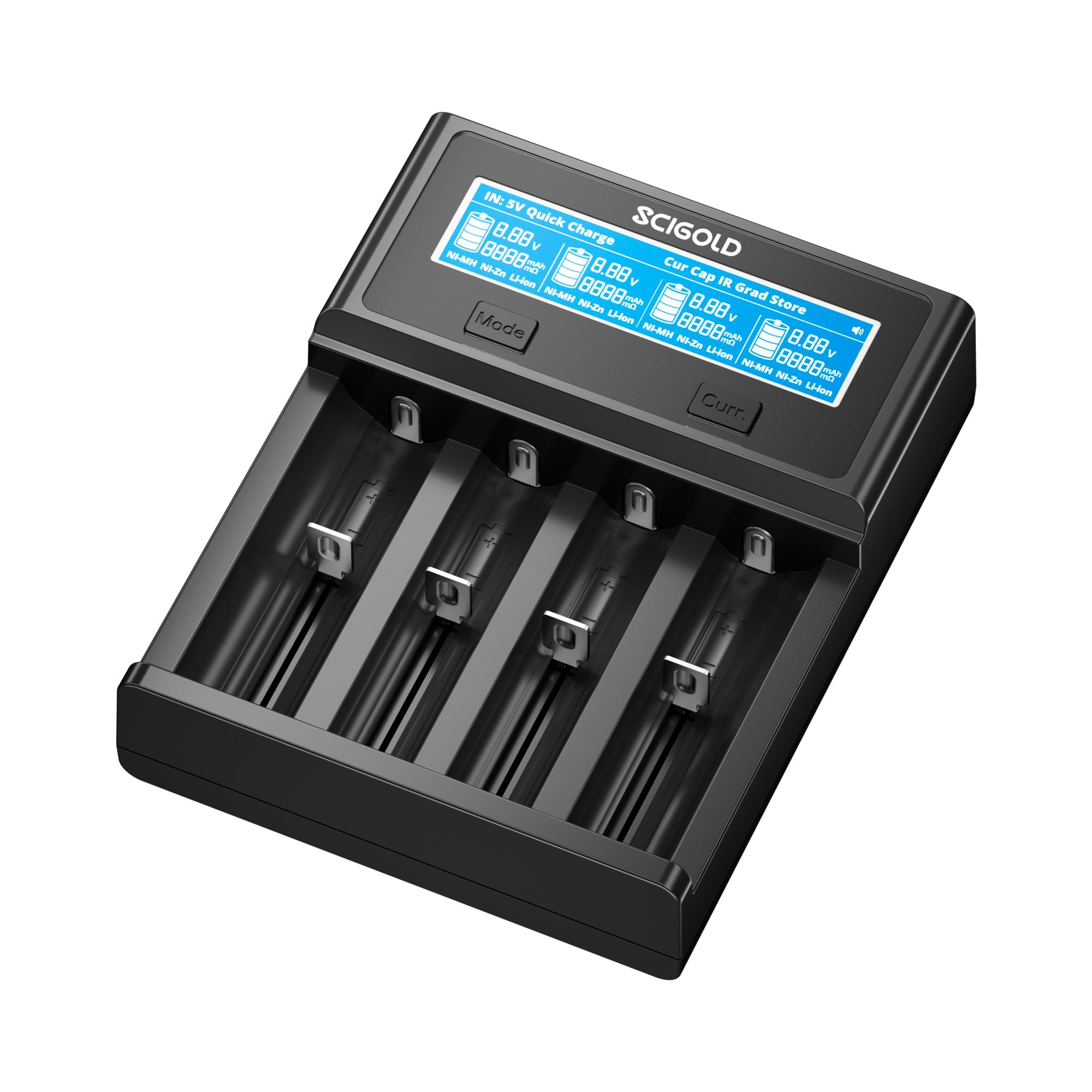 Scigold Ni-Zn/Ni-MH/Li-ion Battery Charger with LCD Display