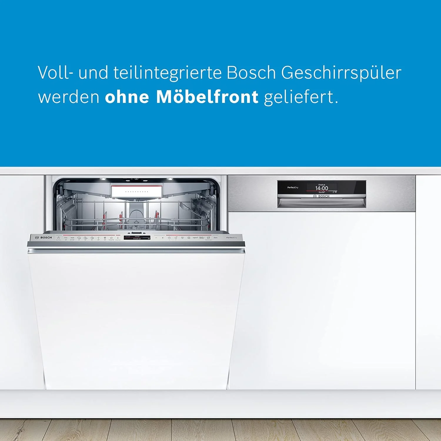 Bosch SPS4HMI61E Serie 4 Lavastoviglie a libera installazione / E / 45 cm / Acciaio inox / 76 kWh/100 cicli / 10 coperti / SuperSilence / Extra asciugatura / VarioCassetto / Home Connect