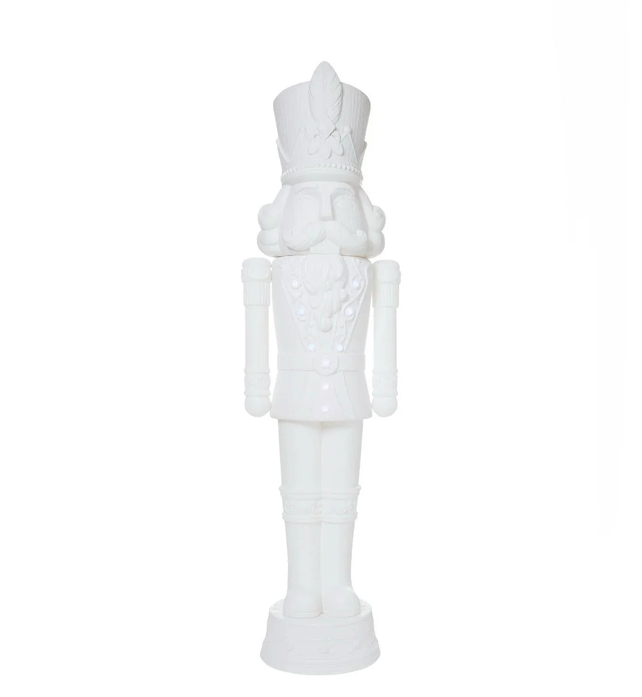 2025 Holiday Time 75” 6 Foot Nutcracker Christmas Statue Decoration, Lights/Music