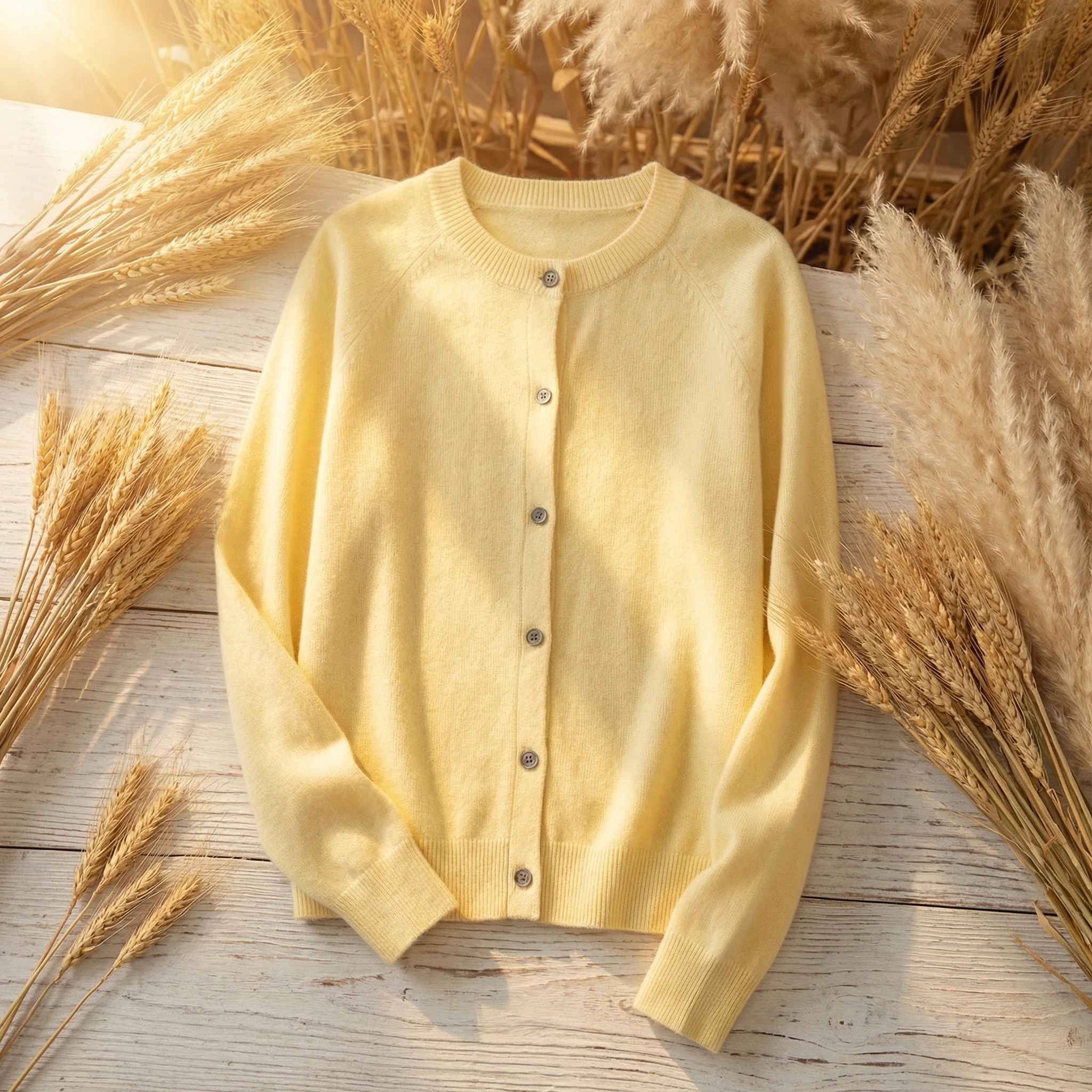 Women��s Merino Wool Cardigan Classic Fit Elegant Layering Piece