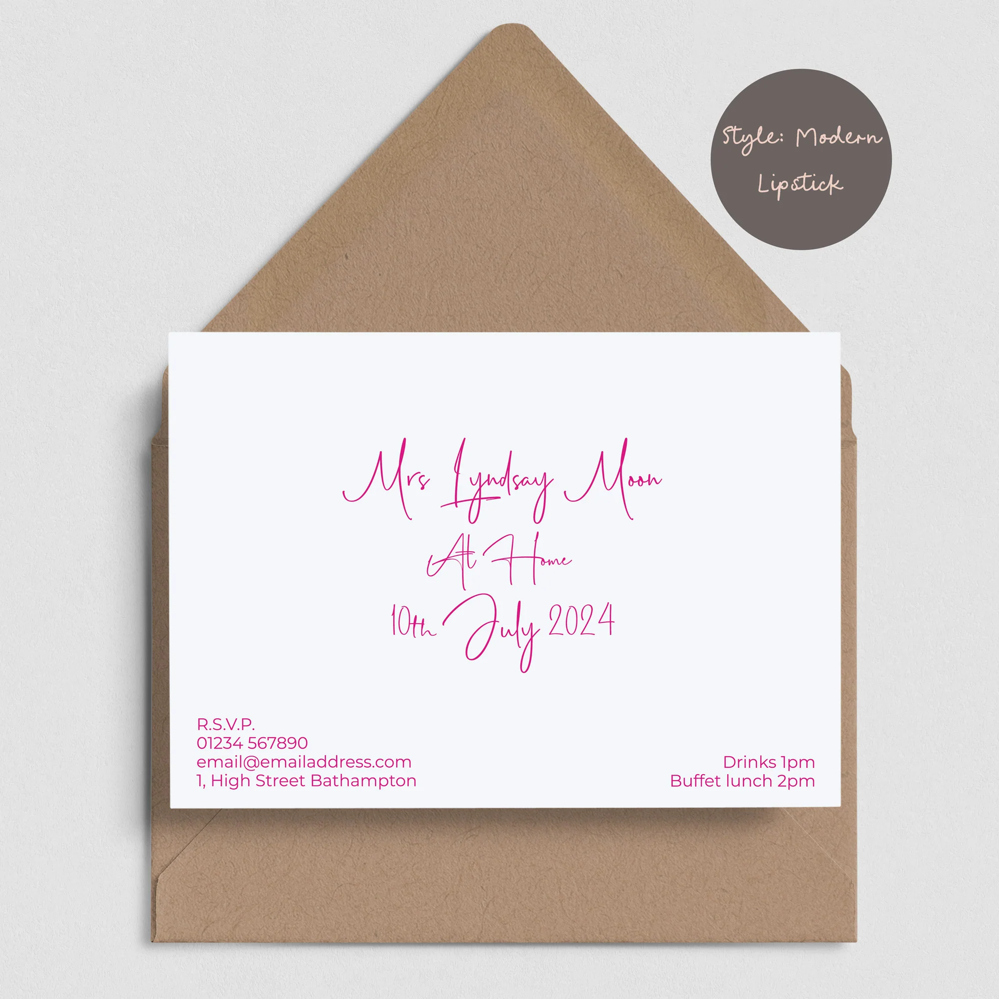 Modern At Home Invitations - At Home Cards Printed to Order
