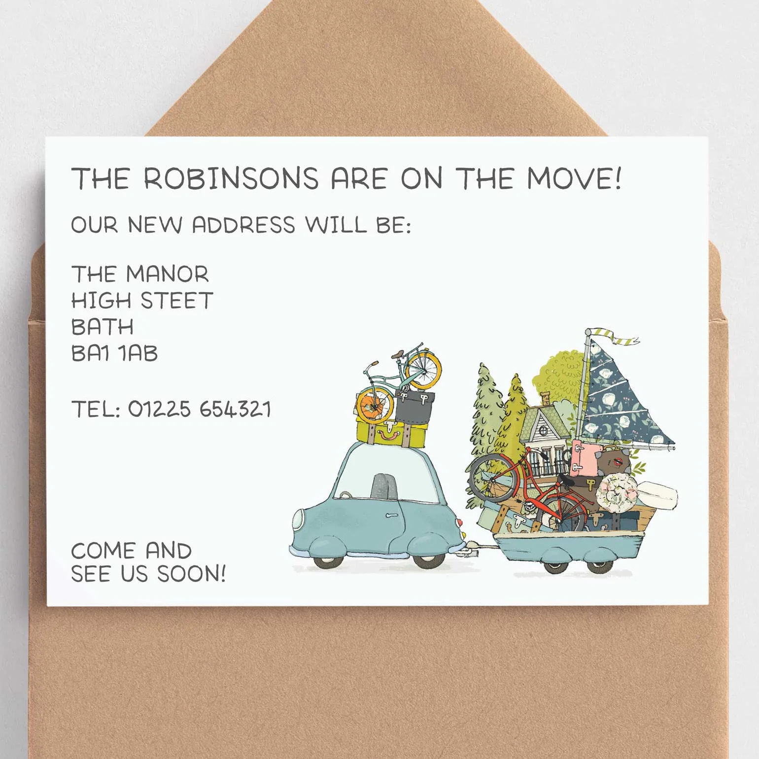 On The Move! Change of Address Announcements - Moving Home Cards